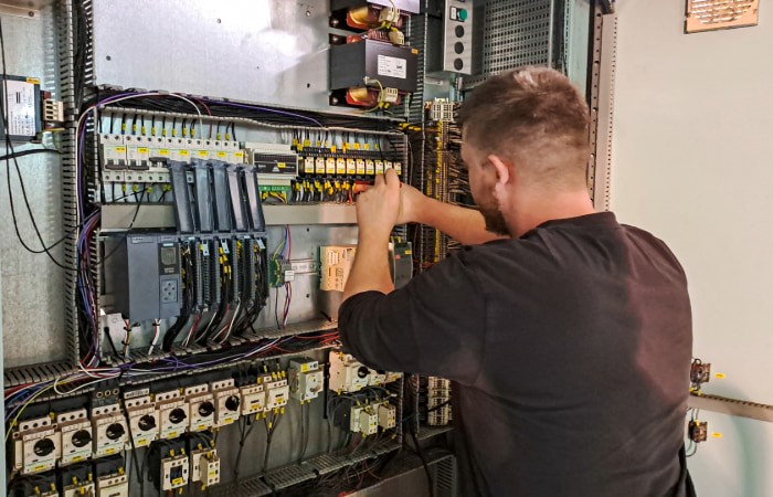 Global Boiler Services technician providing marine boiler service.